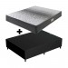 Cama Box Colchão Ecoflex Dual Firm D20 Espuma + Base Box FJR Estofados Casal 138x188x48cm Preto/Branco 