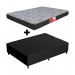 Cama Box Colchão Prorelax Cristal D33 Mola Superlástic + Base Box FJR Estofados Casal 138x188x46cm Preto/Branco