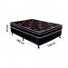 Cama Box Conjugada Platinum D28 Espuma Casal 138x188x54 Preto/Estampado