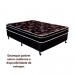 Cama Box Conjugada Platinum D28 Espuma Casal 138x188x54 Preto/Estampado