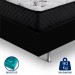 Cama Box Prorelax Cristal Basic Casal 138x188x58cm Molas Bonnel D-26 Bordado One Face Preto/Branco CB03