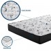 Colchão Prorelax Cristal Basic Casal 138x188x20cm Molas Bonnel D-26 Bordado One Face Preto/Branco CB03 2452[533892]