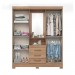 Guarda-Roupa Briz B24 Capelinha 4 Portas 3 Gavetas com Pés Com Espelho Jequitibá Brilho B24-198