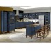 Aéreo Cozinha Linz 80cm 2 Portas Vidro Hannover Laca Azul Petróleo/Imbuia Glazer 50700V-80 (061C/024B) 