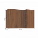 Aéreo Canto Reto Casamia Toronto 2 Portas Nicho 95cm Noce Oro 4217