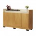 Aparador Buffet Móveis Primus Real 4 Portas Mel/Pérola 11102