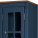 Aéreo Cozinha Linz 80cm 2 Portas Vidro Hannover Laca Azul Petróleo/Imbuia Glazer 50700V-80 (061C/024B) 