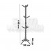 Cabideiro Disamóveis Madeira Maciça 160cm Natural