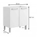 Balcão Bertolini +Evidence (7020-670) 80x86.7cm 2 Portas sem Tampo Aço Branco