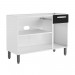 Balcão Bertolini +Evidence (7022-671) 120x86.7cm 3 Portas 1 Gaveta sem Tampo Aço Branco/Preto