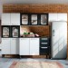 Balcão Bertolini +Evidence (7119-671-46) 40x89cm 4 Gavetas com Tampo Aço Branco/Preto