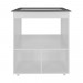 Balcão Cooktop Moblis Elisa 75x83x50cm 2 Portas Espaço Para Forno Com Tampo Para 4 Bocas Branco/Preto 4401