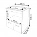 Balcão Cooktop Moblis Elisa 75x83x50cm 2 Portas Espaço Para Forno Com Tampo Para 4 Bocas Branco 4401 