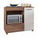 Balcão Móveis Paraná Manu 1 Porta 1 Gaveta para Cooktop 5 Bocas 100cm Naturale/Off White