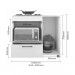Balcão Móveis Paraná Manu 1 Porta 1 Gaveta para Cooktop 5 Bocas 100cm Naturale/Off White