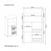Balcão Notável NT 3075 67cm para Fornos 2 Portas com Fruteira Nogal Trend/Branco