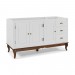 Balcão Pia Linz 160cm Hannover Laca Branco/Imbuia Glazer 60704 (011B/024B) 