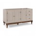 Balcão Pia Linz 160cm Hannover Laca Off White/Imbuia Glazer 60704 (090C/024B) 