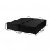  Base Box Baú B&M Box Queen Bipartida 158X198x38cm Suede Preto