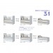 Berço Mini Cama Henn Aquarela Branco/Cristal Flex Color