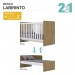 Berço Mini Cama Henn Labirinto Rústico/Branco I19-18 