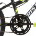 Bicicleta Aro 20 Juvenil Houston Trup Freio V-Brake Preto/Amarelo TR201R