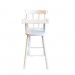 Cadeira de Refeição Alta Disamóveis Papa Nenê Madeira Maciça 90cm Branco