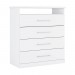 Cômoda Móveis Europa Londres 4 Gavetas Branco Acetinado 13570.163