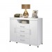 Cômoda Santos Andirá Master 2 Portas 4 Gavetas Com Rodízios Branco/Branco 303866R