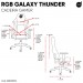 Cadeira Gamer Dazz RGB Galaxy Thunder Com Encosto Reclinável/Almofada Para o Pescoço e Lombar Preta 62.002