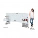 Cabeceira Box Henn Calenda com Criados 2 Gavetas 138/158cm Branco D602-10