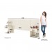Cabeceira Box Henn Calenda com Criados 2 Gavetas 138/158cm Off White D602-139