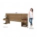 Cabeceira Box Henn Calenda com Criados 2 Gavetas 138/158cm Rústico D602-94