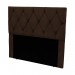 Cabeceira Santzall Madri Solteiro 90x128x10cm Veludo Marrom (05)