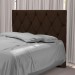 Cabeceira Santzall Madri Casal 140x128x10cm Veludo Marrom (05)