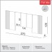 Cabeceira Painel Dalla Costa TW184 Ripado 270x120x5cm Off White Brilho/Freijó (WJ) 100% MDF (DE)