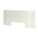 Cabeceira Painel Dalla Costa TW184 Ripado 270x120x5cm Off White Brilho (WW) 100% MDF (DE)