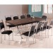 Conjunto de Mesa Brastubo ME-384 10 Lugares com Cadeira Premium Ameixa Negra/Preto