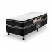 Cama Box Castor Black & White Air D33 Espuma Double Face Com Faixa Solteiro 88x188x65 Preto/Branco