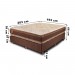  Cama Box Prorelax Bali King Size 193x203x66cm D33 Mola Ensacada com Pillow Top Duplo Marrom Mescla/Branco (BA21/J24)