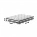 Colchão Probel Berlim Casal 138x188x26cm D28 Mola Ensacada Pillow Euro EPS Branco/Cinza (CT8)