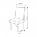 Conjunto Mesa Sonetto Sarah Com 6 Cadeiras Elegance 160x90cm Mel/Off White/Chocolate com Tampo de Vidro Off White MDF