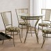 Conjunto de Mesa Decorlidi Ø90cm Dinamarca Ouro Envelhecido CD044 A 