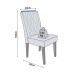 Conjunto de Mesa DJ Móveis Viena Redondo de Madeira e Vidro 136cm com 6 Cadeiras Diva Freijo/Off White-Ipê/Veludo Moca