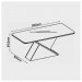 Conjunto de Mesa DJ Móveis Zafira com 8 Cadeiras Diva Madeira Com Estofado 200x100cm Off White/Ipê/Veludo Moca
