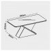 Conjunto de Mesa DJ Móveis Zafira com 8 Cadeiras Isis Madeira Com Estofado 200x100cm Off White/Ipê/Veludo Kraft 