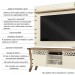 Conjunto Frade Bancada Decor com Painel Life New para TV até 55 Polegadas Off White/Canela