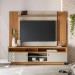Conjunto Linea Brasil Rack Araçatuba + Painel Aurora Para TV até 60” Nature/Off White