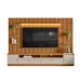 Conjunto Linea Brasil Rack + Painel + 2 Módulos Lateral Ouro Preto Ripado Nature/Off White 810010148-207039
