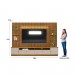 Conjunto Linea Brasil Rack + Painel + 2 Módulos Lateral Ouro Preto Ripado Nature/Off White 810010148-207039